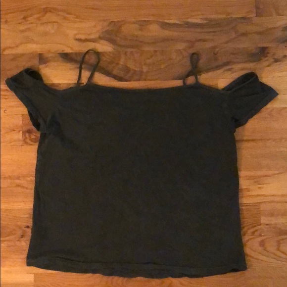 Urban Outfitters Open Shoulder Embellished T-Shirt - Picture 2 of 3